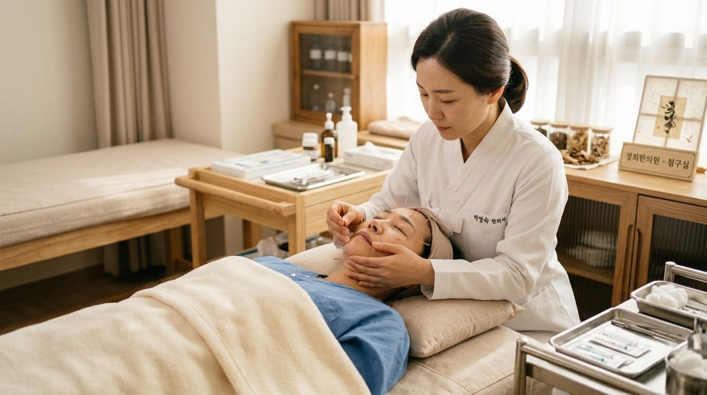 용인 동백 자연한의원 구안와사 침 치료